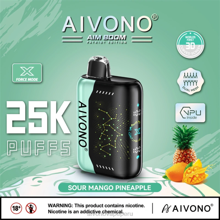 Aivono AIM BOOM 25000 piña de mango agrio - 4286351 Aivono Vape Aivono AIM BOOM 25000 piña de mango agrio - 4286351 Aivono Vape